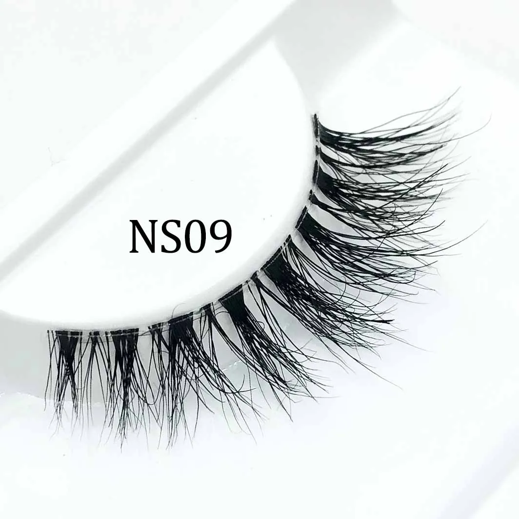 iShero private labels cruelty free clear band eyelashes 3D mink wispy invisible band eyelash