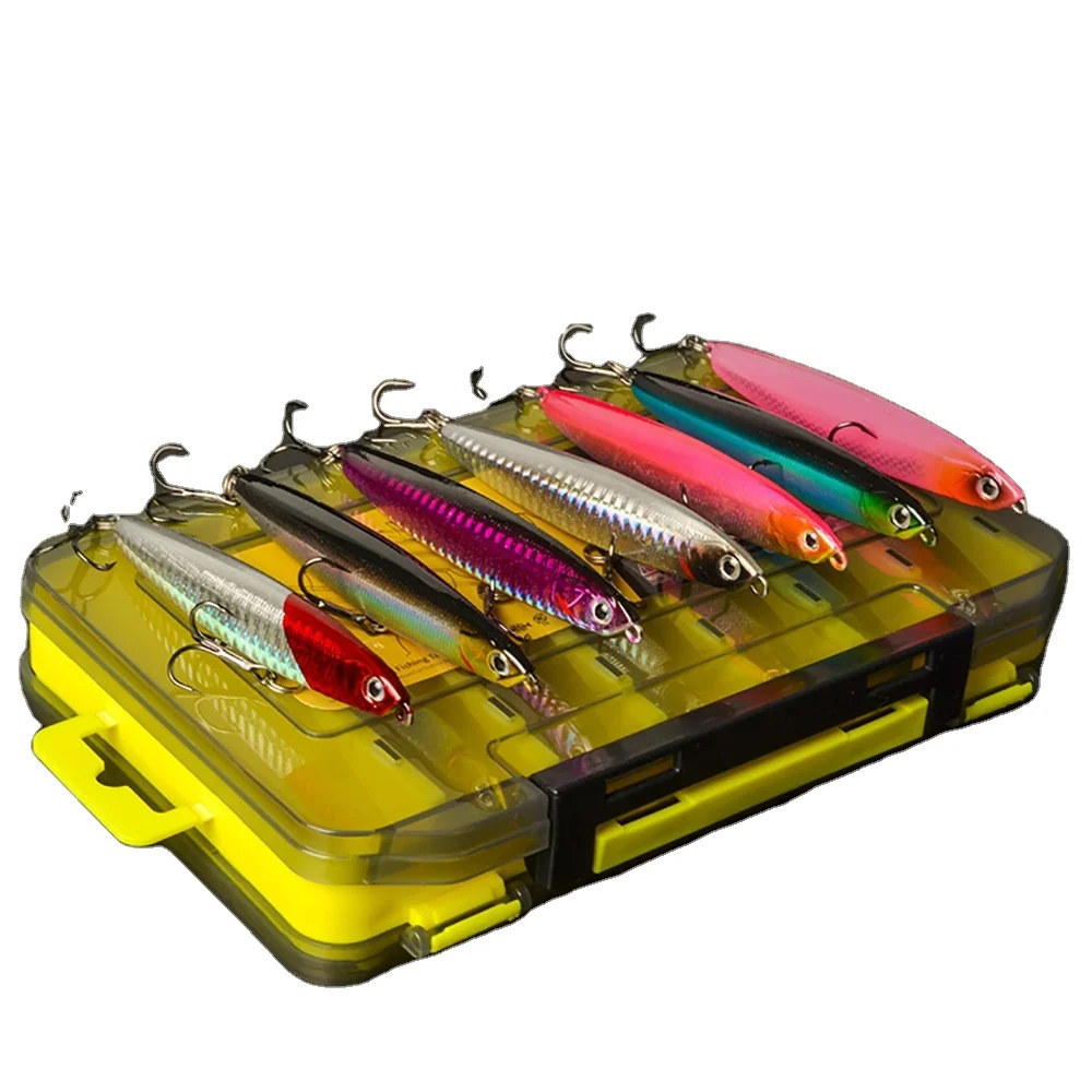Tcioedm Wholesale 8cm 9 cm 10cm  7pcs/box Popper Lure Minnow wobblers isca artificial hard bait bass fishing lure