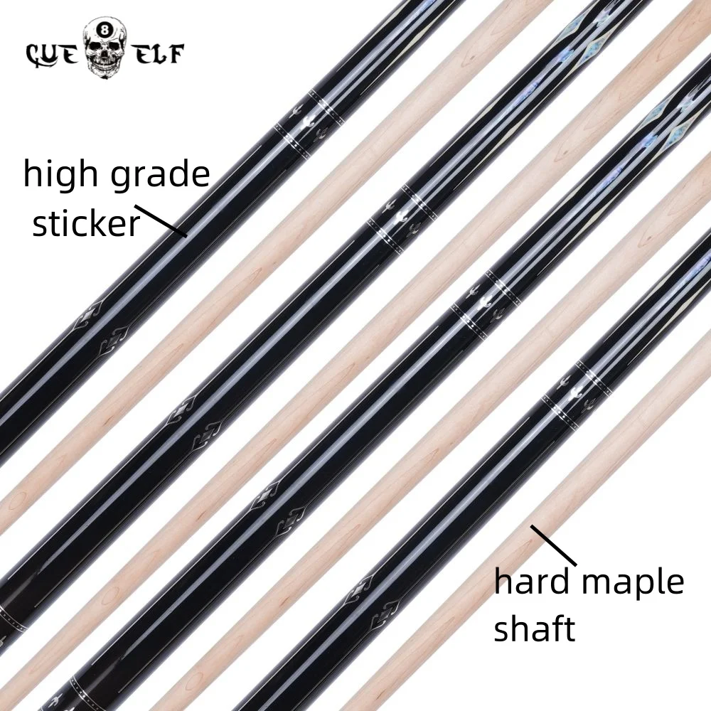 CUEELF Wholesale  Carom Pool Cue Firm Hard Maple Shaft 11.8mm Tip Size  High Grade Sticker Pool Cue