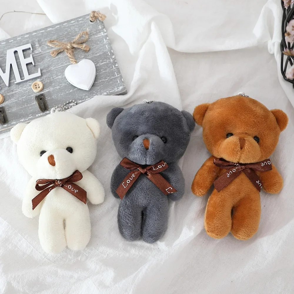 Different Color Mini Cute Bears with Sit 12 cm Wholesale Personalized Cute Bears Keychain