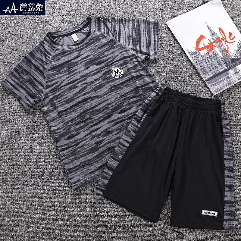  Новый дизайн детская спортивная одежда комплекты одежды для спортзала мальчиков комплект футболка и шорты костюм больших 11 лет