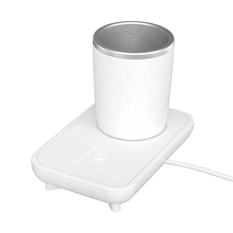 Christmas Gift 36W Desk Mobile Wireless 15W Fast Charger with Mug Warmer/Drink Cooler 3in1 for Home & Office