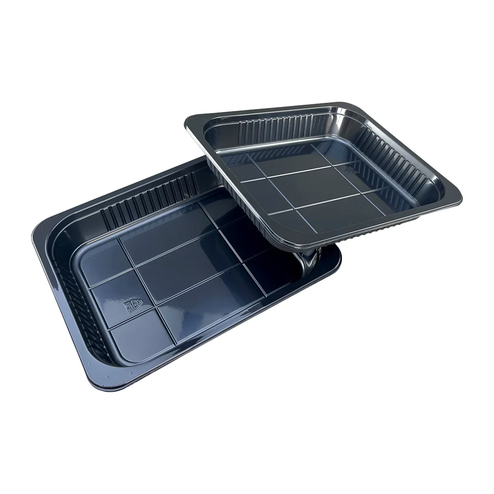 customization disposable packaging compartment food tray plastic Cpet tray