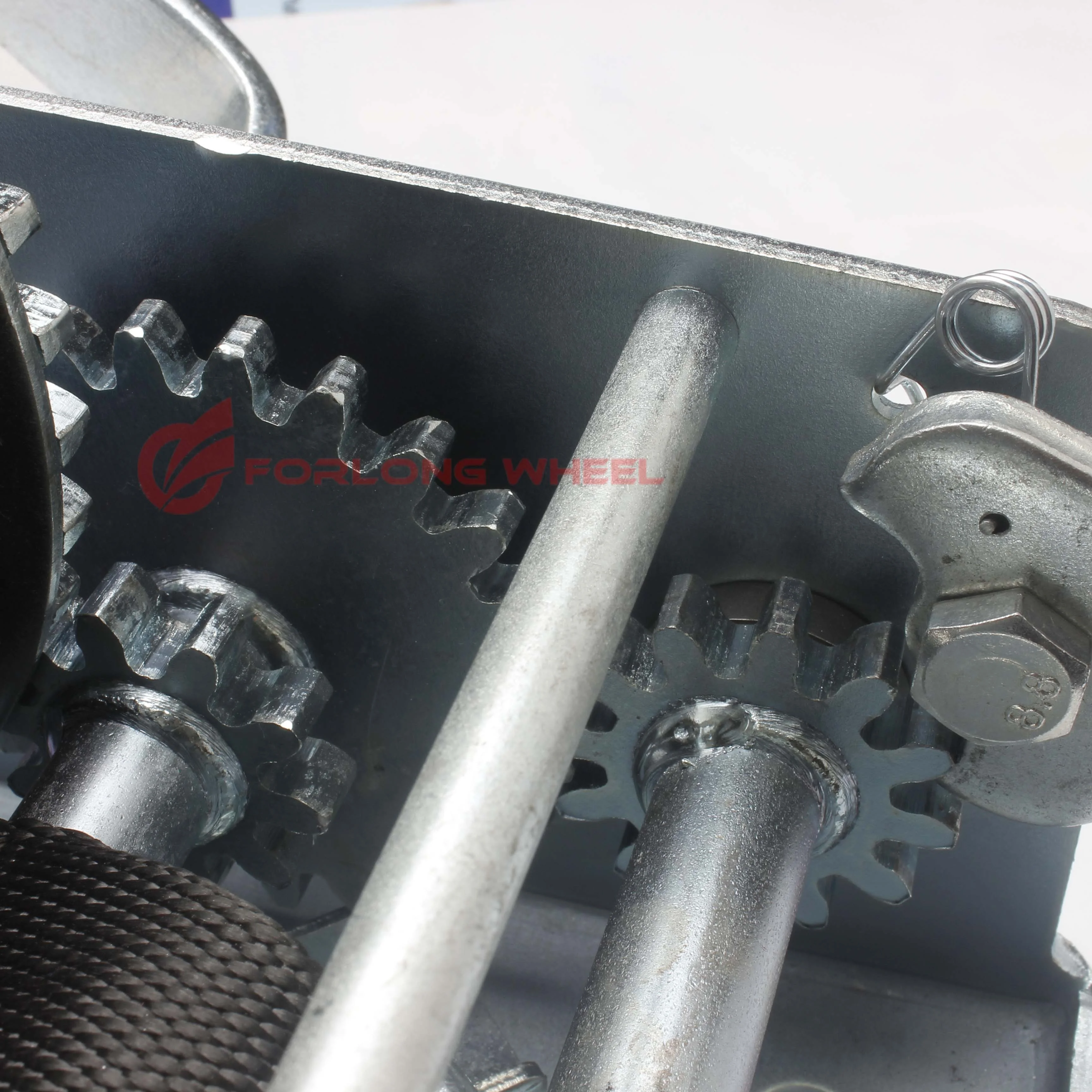 2500lbs 1100kgs Heavy Duty Manual Hand Winch, Hand Crank Strap Gear Winch With 10m Steel Wire For ATV Boat Trailer