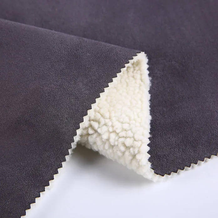 Eco-friendly Polyester Customized Polar Fleece Bonded Air Suede Scuba Fabric For Jacket