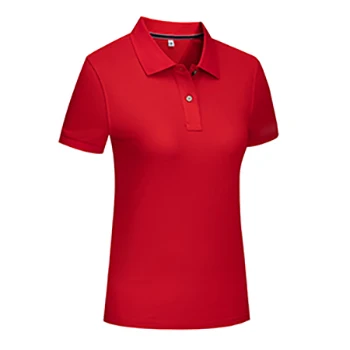 High Quality 100% long staple cotton short sleeve women polo shirt lapel plus size golf clothing for sport