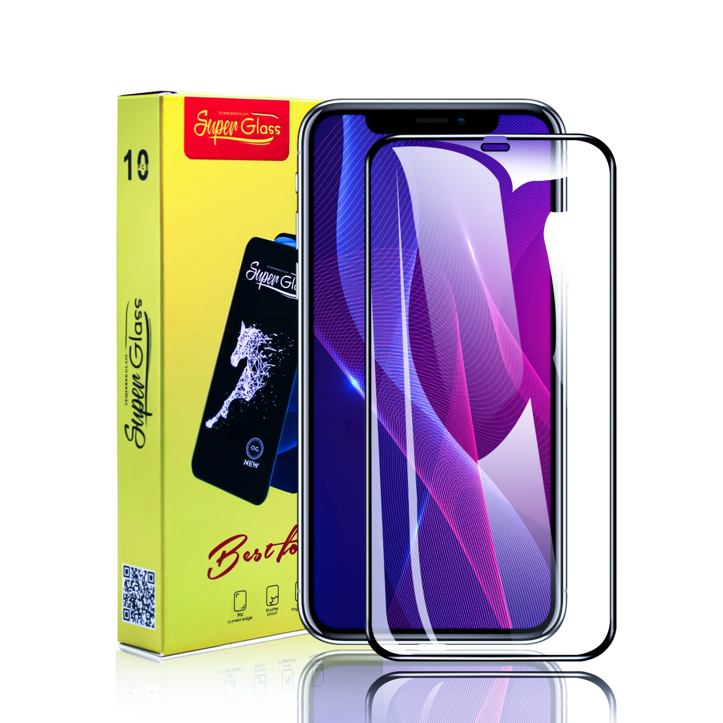 9H 2.5D полное клеевое покрытие, Защитная пленка для смартфона, закаленное стекло, Защитная пленка для LG G8 G9