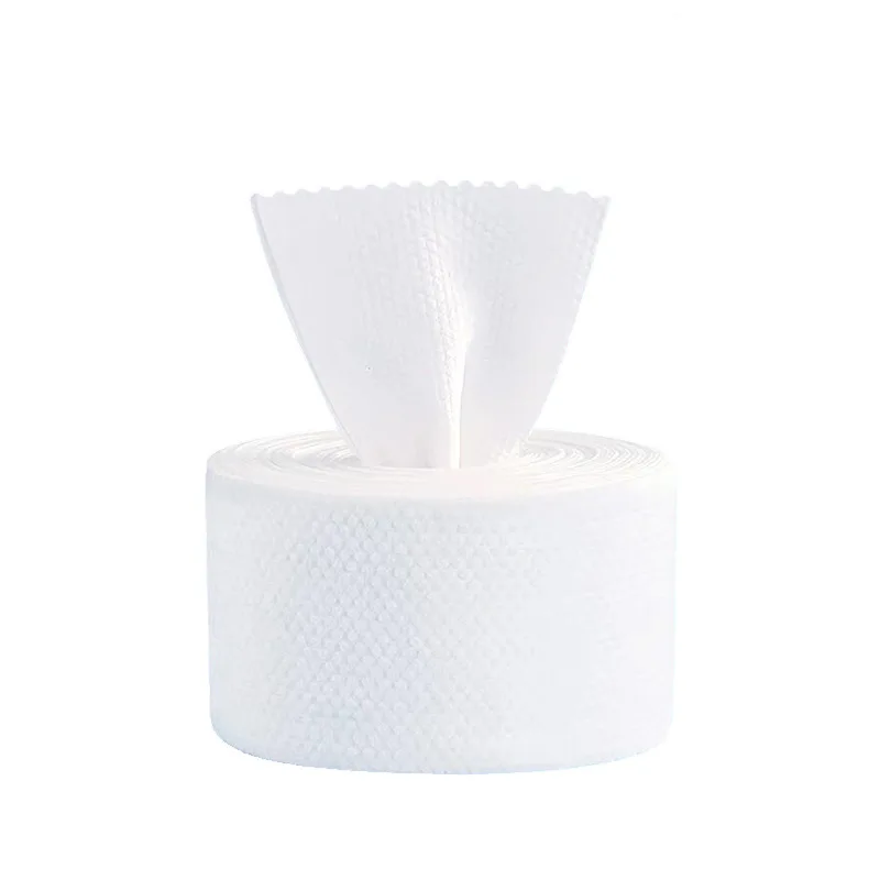 
Rolled soft pearl cotton face towel thickened dry and wet beauty disposable cotton towel 