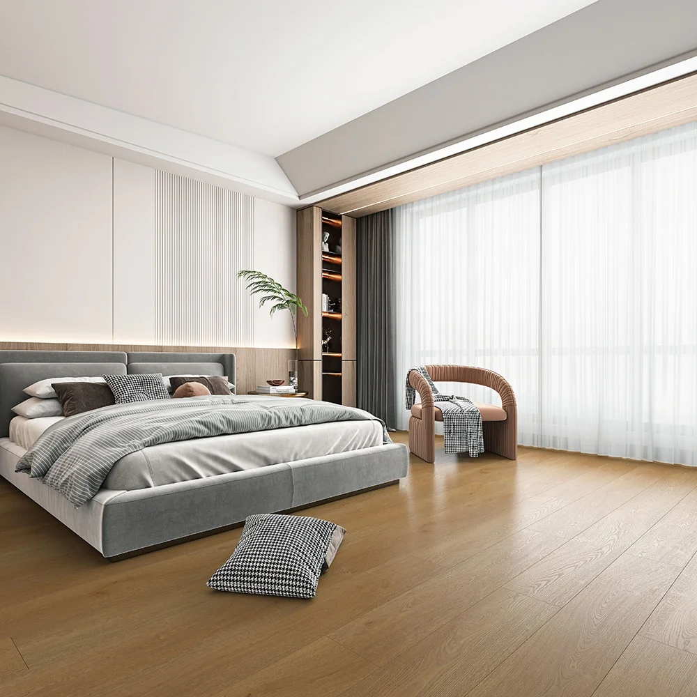 Super Glossy 8mm Domestic Usage Wood Grain Mdf Hdf Waterproof Laminate Flooring