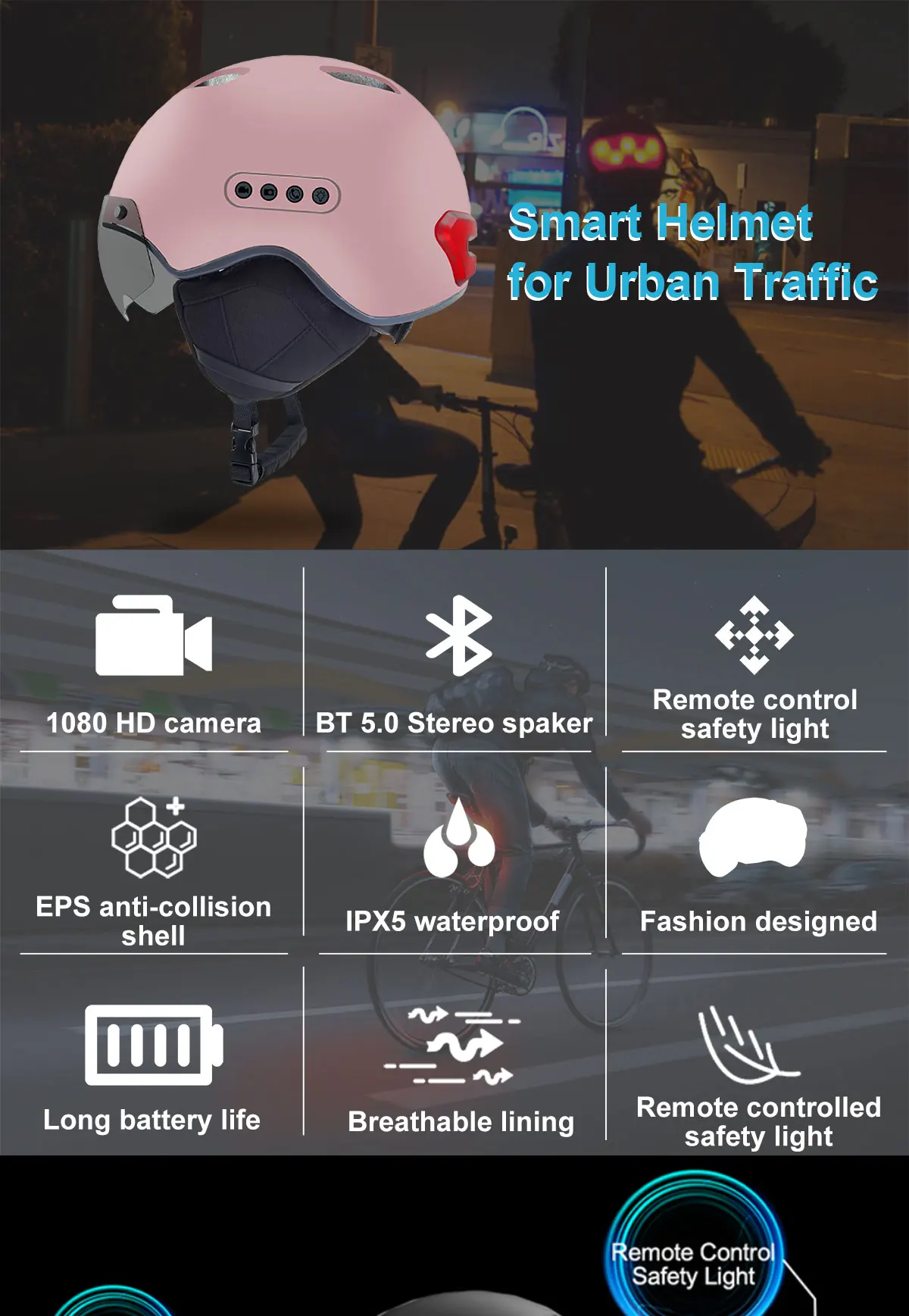 Usb Led Flashlight cycle bike led motorcycle smart helmet safety with camera.jpg