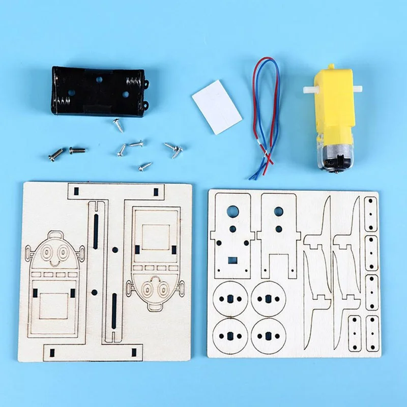 DIY Electric Assemble Walking Robot Kit Education Science Experiments Toys Invention Kids