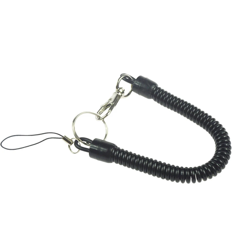 Retractable Spring Coil Spiral Stretch Chain Key Chain Hot Popular Black Custom Logo Metal Keychain Custom Size 01 CN;GUA Taiyao