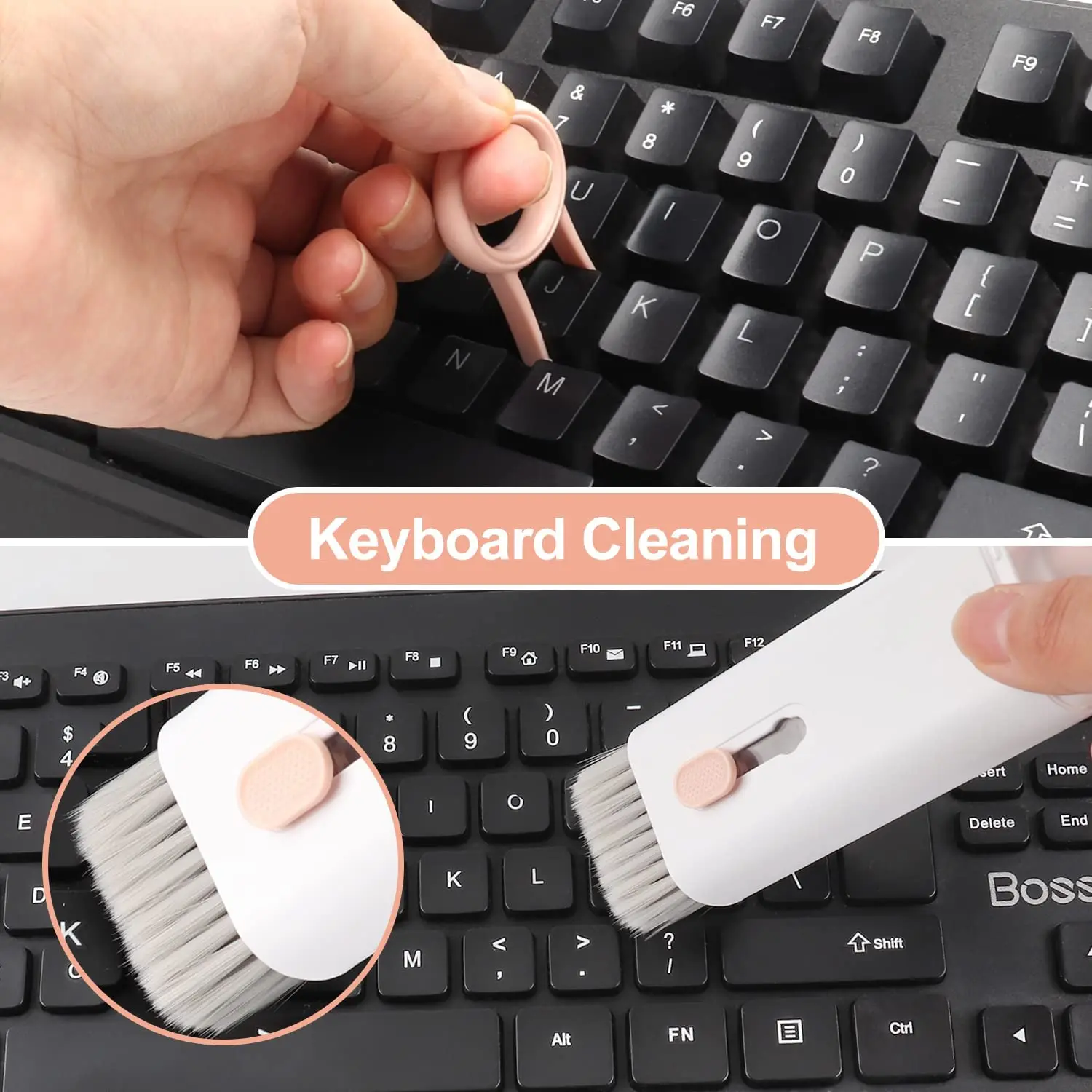Wholesale Factory Multifunctional 7 in 1 Keyboard Cleaning Brush for Earbuds Headphone