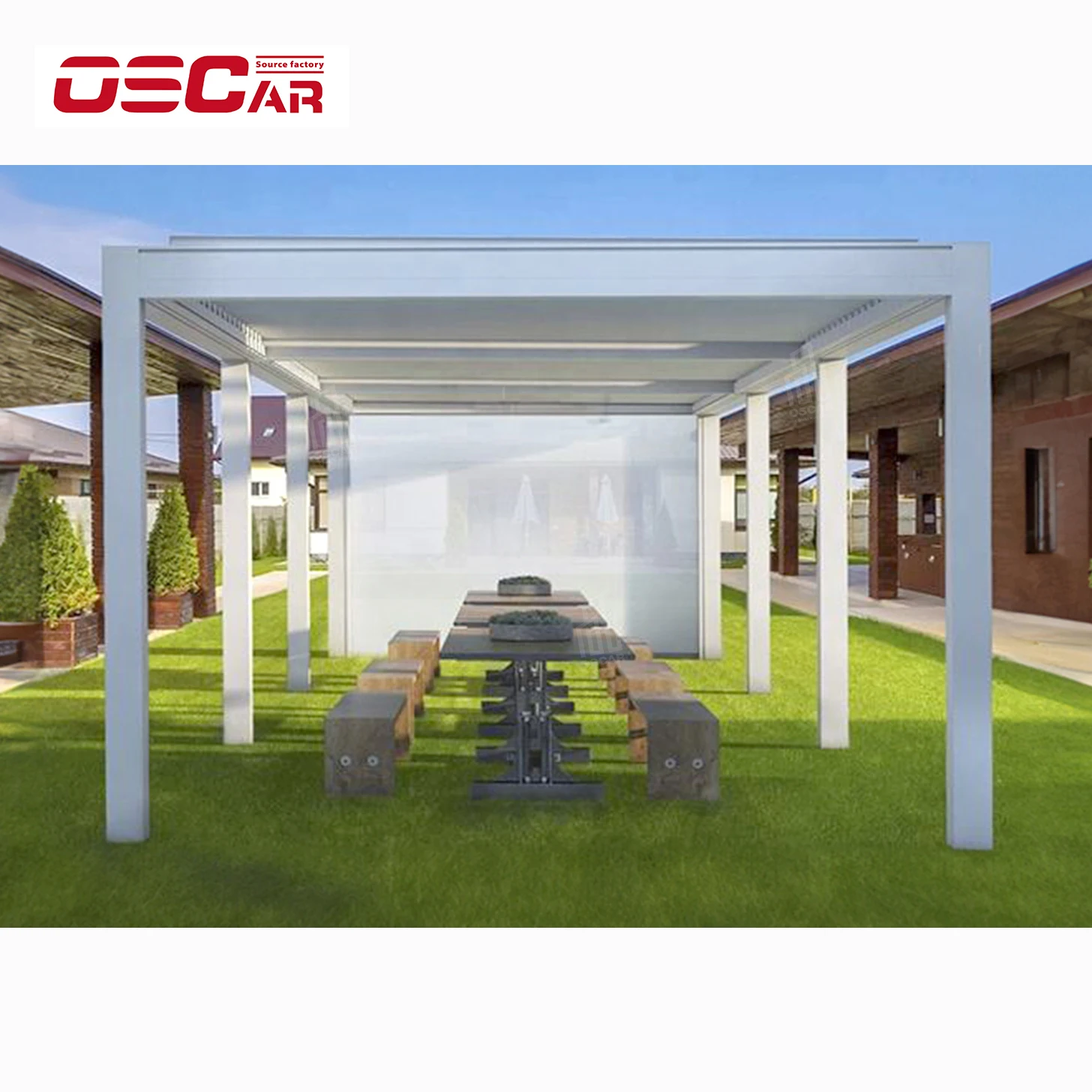 Modern Manual/Motorized Aluminium Hardtop Gazebo Canopy Factory Directly Waterproof Outdoor Patio Pergola Backyard Garden