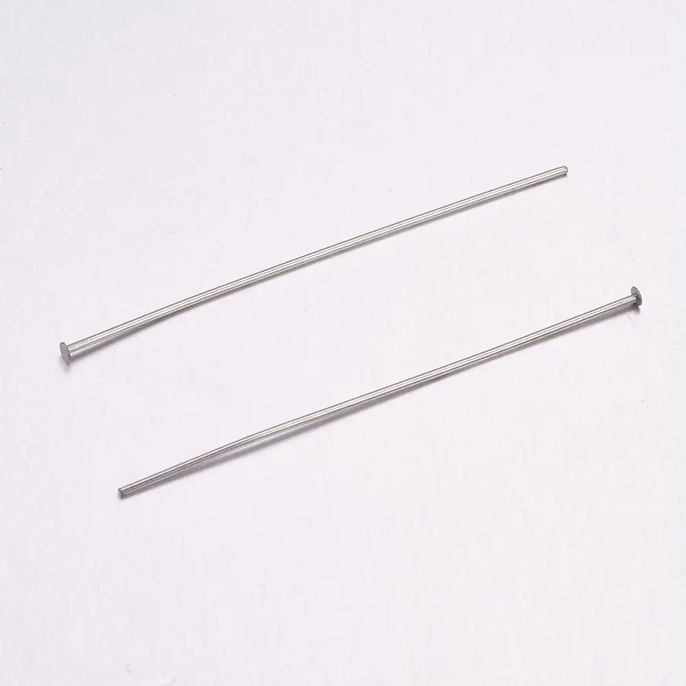 Pandahall 500 Pcs 0.6mm 304 Stainless Steel Flat Pins