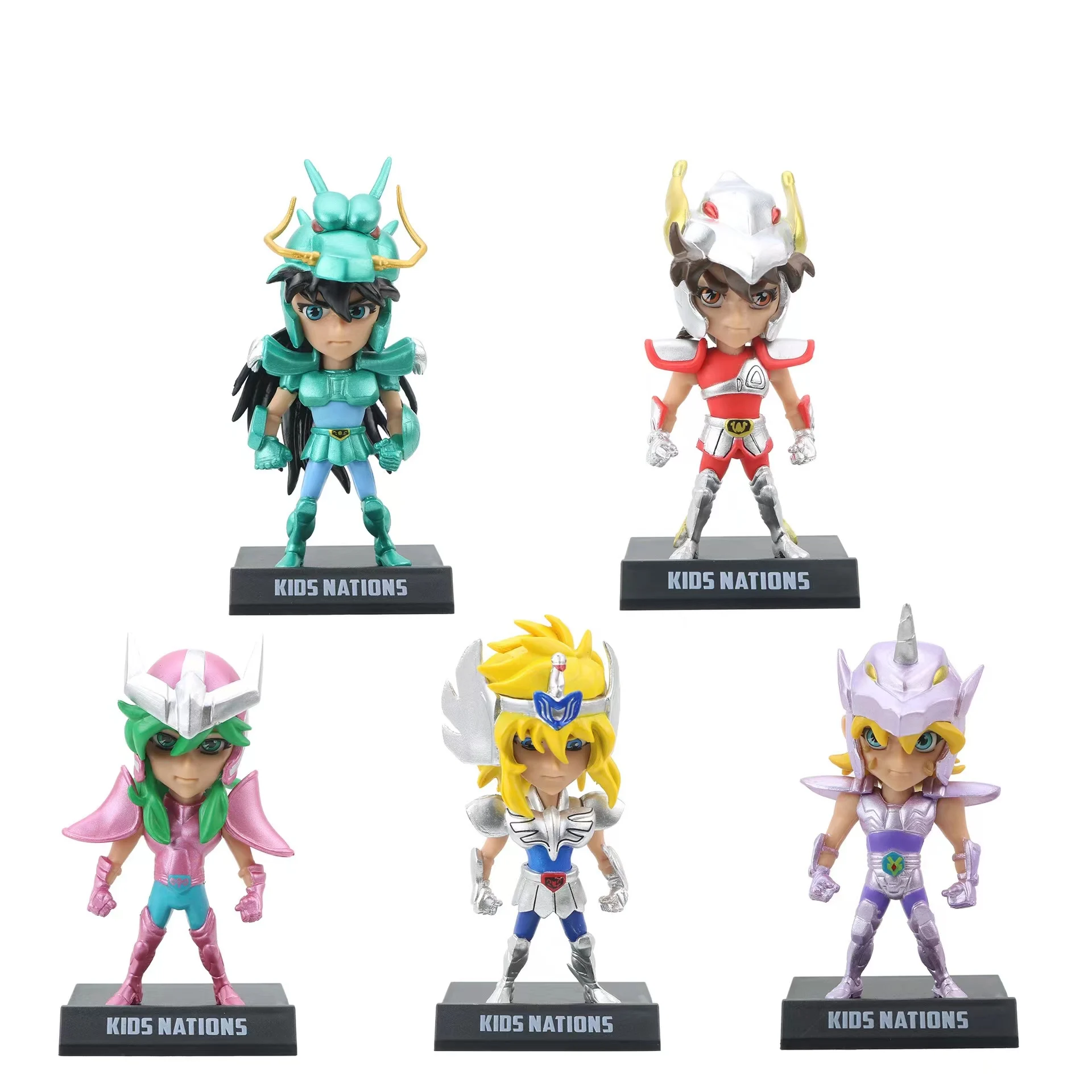 11cm Saint Seiya Figures 5pcs/set Manga Action Figures Cake Decoration
