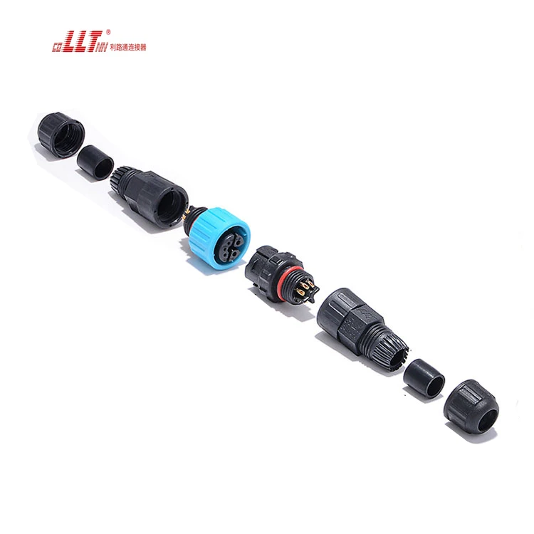 2+3pin low voltage power signal waterproof connector M16 with 3pin 4pin 5pin