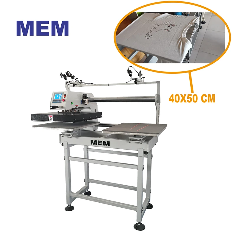MEM hot sale flag pneumatic double heat press machine US warehouse fast delivery free shipment