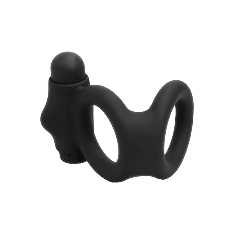Dual cock ring vibrator prostate massager cock ring male Waterproof mute bullets vibrator with ring