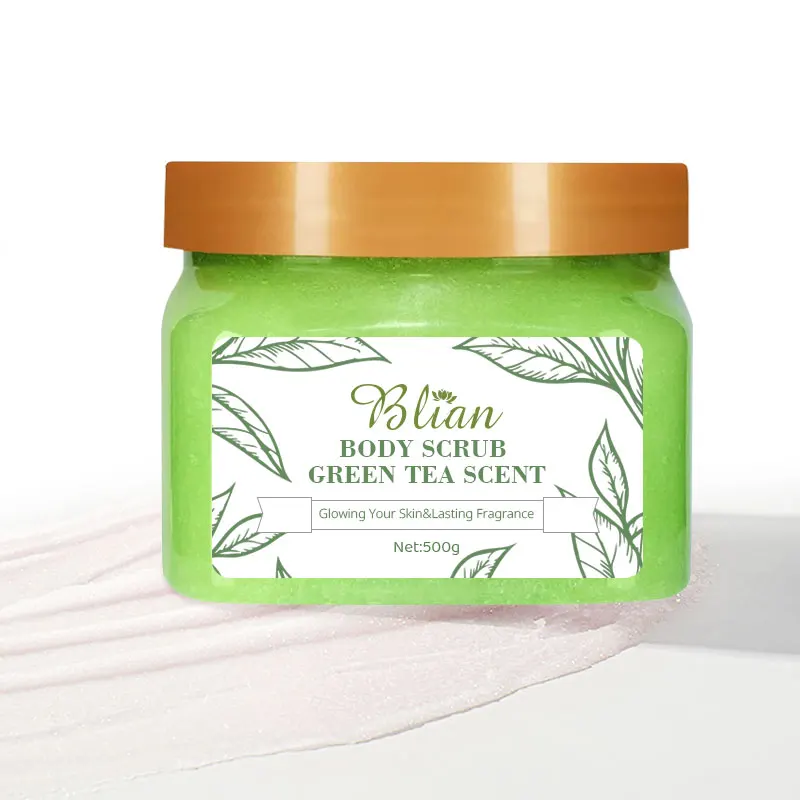 Green tea Wholesale Organic Natural Vegan Skin Care Whitening Himalayan Exfoliating SPA Sugar Scrub Private Label Body Scrub
