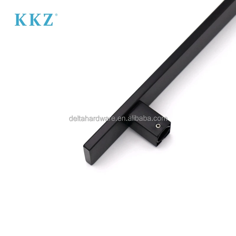 Hot South Korea Modern H-Type 450 mm Black Matte Metal Door Handles Sliding Square Design Office Stainless Steel Materials