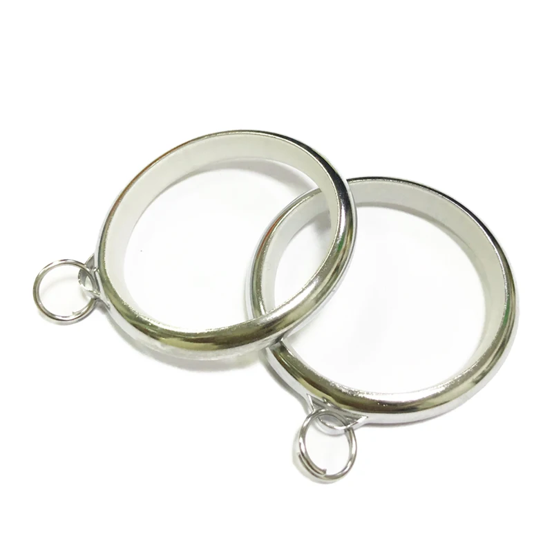 Solid Brass Metal Eyelet Curtain Rings Rustproof Drapery Rod Rings Strong Hooks Metal Clip Curtain Rings