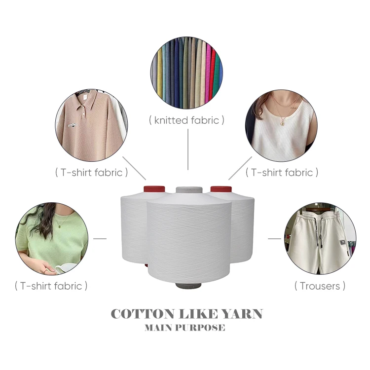 Wholesale Shuyuan environmentally friendly hand knitting fancy yarn 100% polyester cotton like yarn