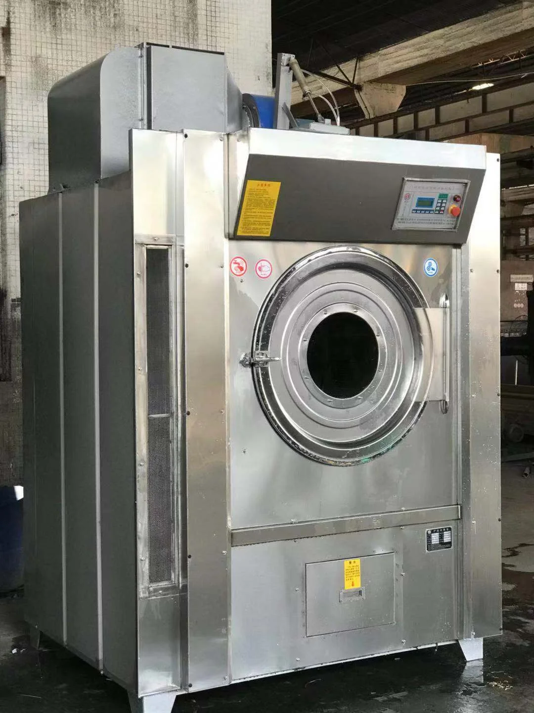 
Hot air circulating dryer and polar fleece knitting machine 