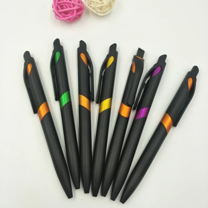 very cheap Black colored inner pole press ballpoint pen promotion advertisement Student office ballpoint pen with custom logo