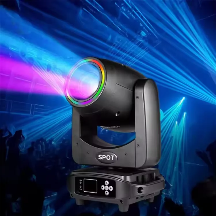 2024 Newest Arrival 150W stage led spot moving head with led ring effect