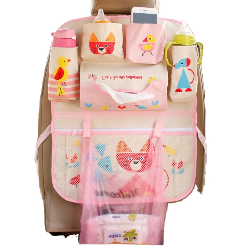 Cartoon car seat storage hanging bag