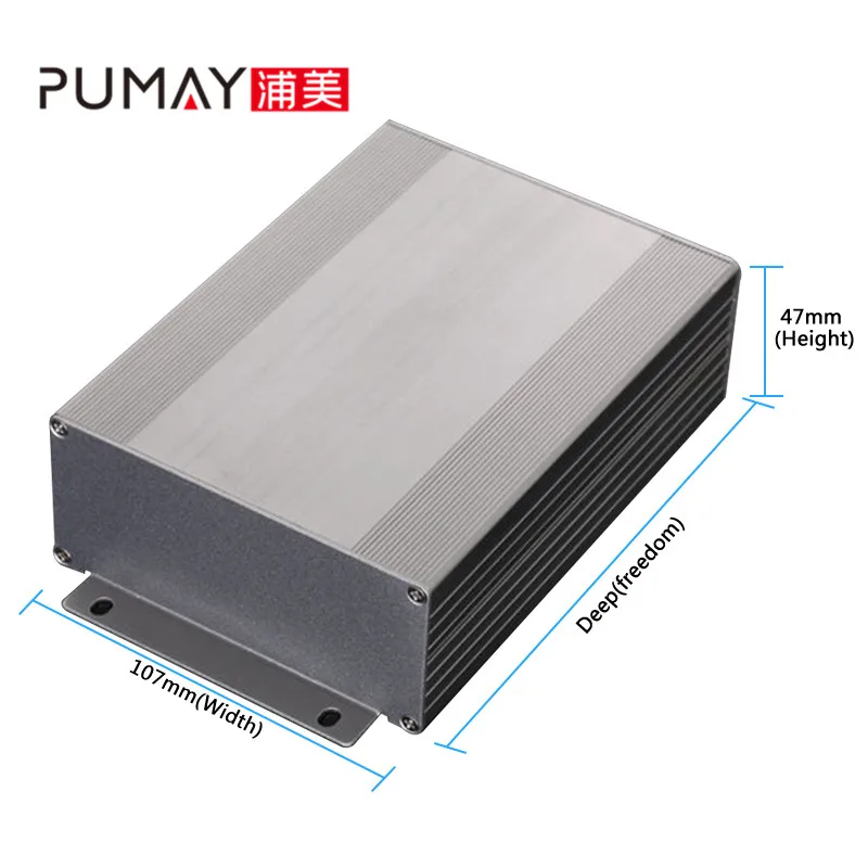custom cutouts aluminum enclosures computer chassis for media center 107*47-100 mm