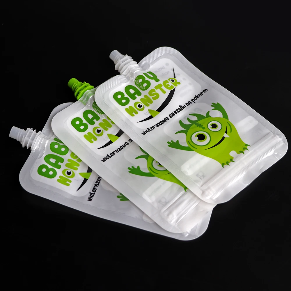 Custom Stand Up baby Food Bag Aluminum Foil Mylar Baby Fruit Nutrition jelly Drinks Juice Spout Pouch Packs For Liquid Cream