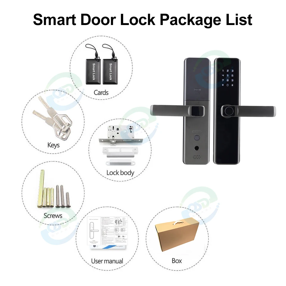 Smart Cerradura Fechadura Digit Lock RFID Card NFC Wifi Tuya TTlock Alexa Biometric Fingerprint Keyless Intelligent Door Locks