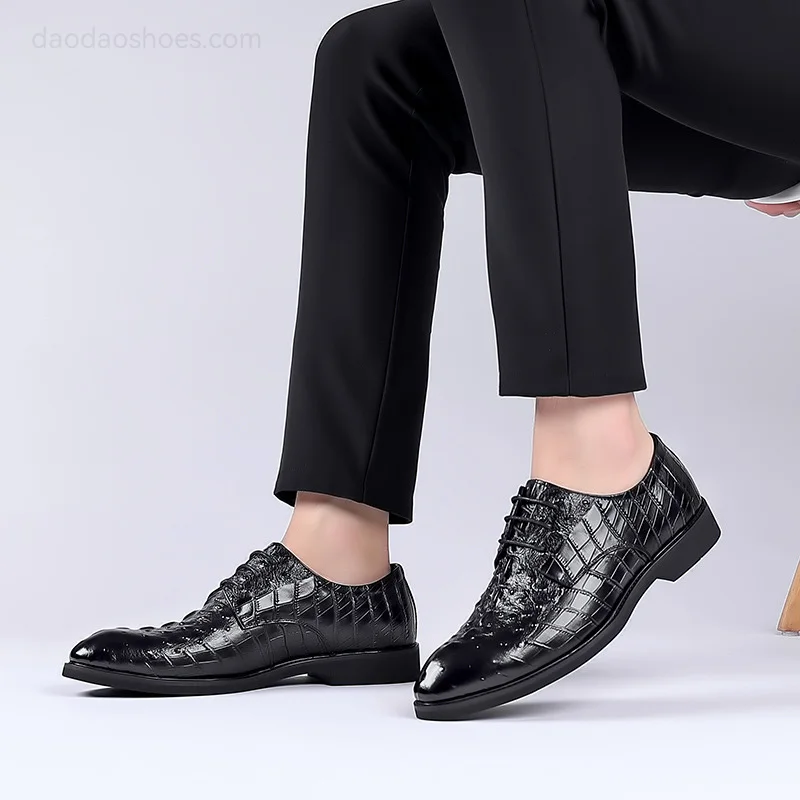 Wholesale crocodile skin leather shoes wedding crocodile leather shoes for men