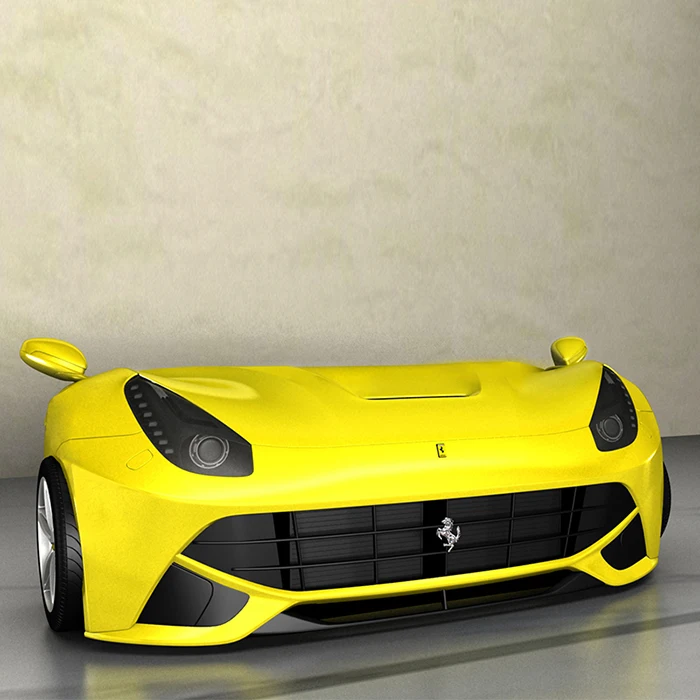 FG-4630 Modern Design Luxury fiberglass Salon Reception Desk customized Size Cash Counter Design Ferrar-i car receptions