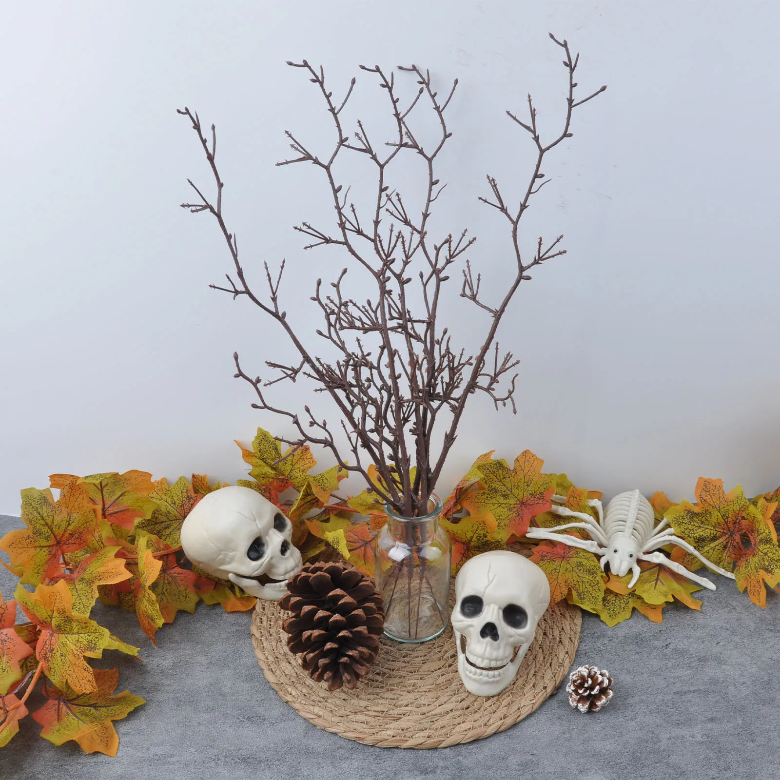 New Arrival Artificial Dead Branch with Thorns and Leafless Faux Plastic Wood Twig Flower Arrangement Wholesale