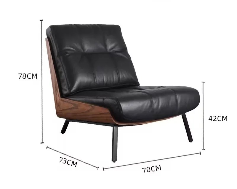 Light Luxury Solid Wood Lazy Sofa Chair for Living Room Bedroom Balcony or Hotel Leisure Style for Outdoor Use