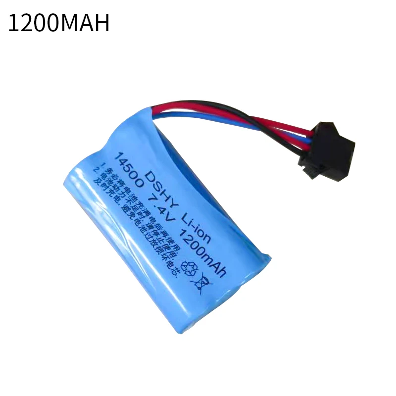 Wholesale rechargeable lithium ion Lifepo4 14500 1200MAH 7.4v  2S lithium battery  pack