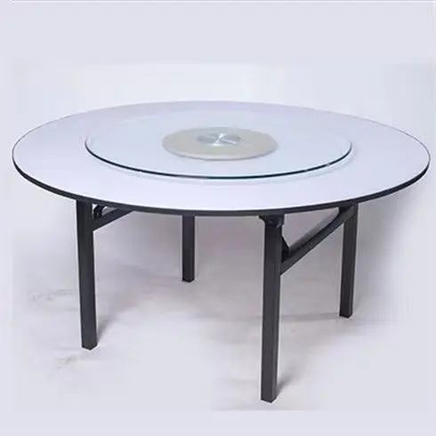 metal Folding PVC table top banquet  indoor office/outdoor steel frame folding restaurant dining table