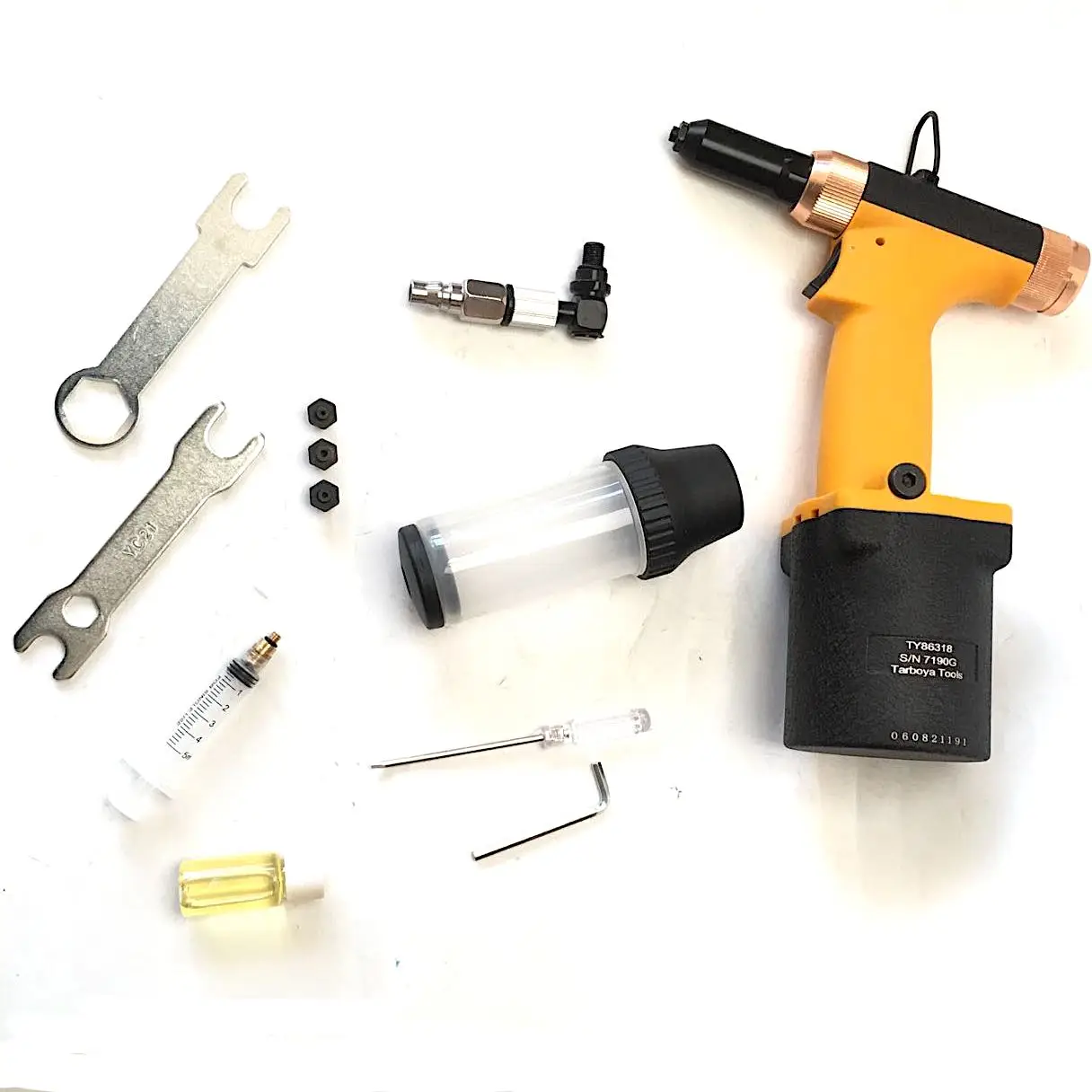 Huge time saver ! Heavy Duty Self-feeding pneumatic rivet hun for assembly team and professional mechanics