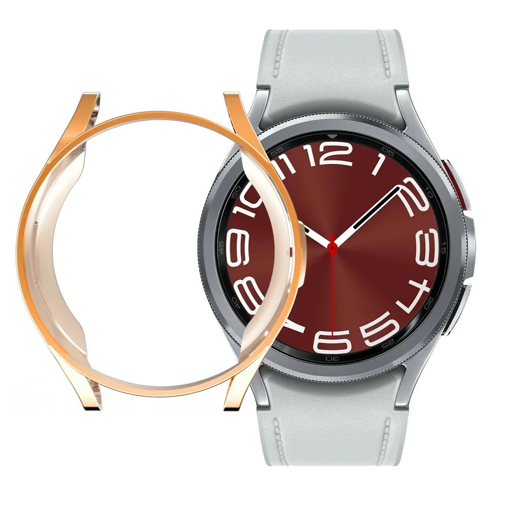 Soft TPU Bumper Cover Plating Watch Case For Samsung Watch 6 40mm 44mm Protector Bumper Case Protective Cover Frame