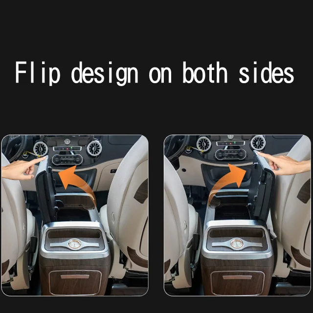 Central armrest box storage box with refrigerator armrest box Vito V250 V260 V220 w447 V-Class Interior modification and upgradi