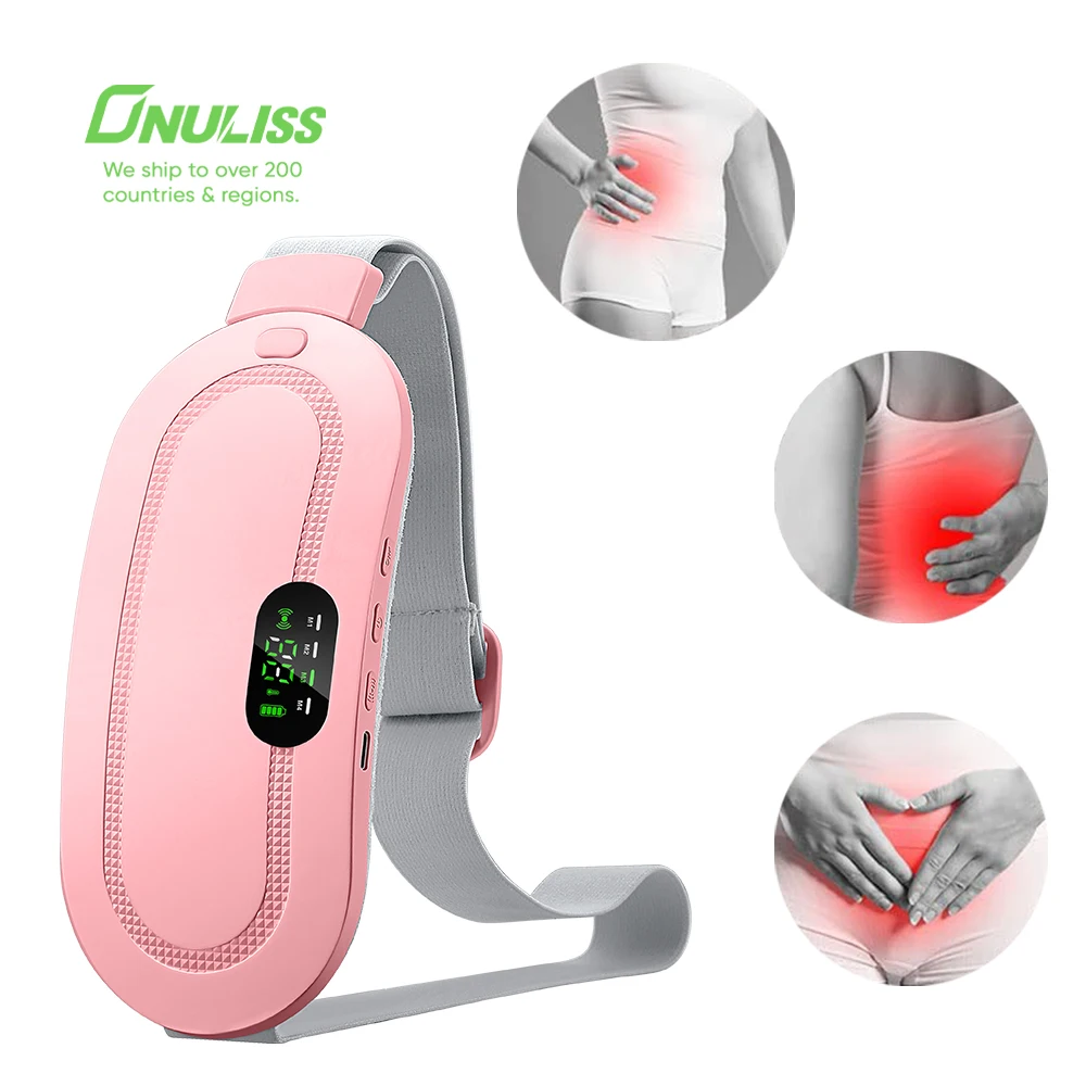 Portable Menstrual Heating Pad,Pink Electric Warm Uterus Period Pain Relief