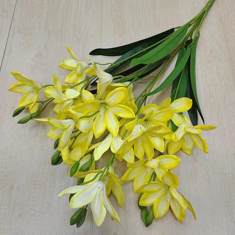 Cross-Border 3D Silk Artificial Flower Orchid Magnolia Bundle Home Decoration Easter-Hand Feeling Moisturizing 6 Millennia