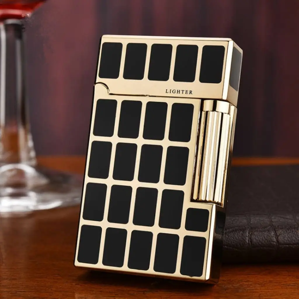 Custom Blank Lighters Grinding Wheel Sideslip Smooth Metal Shell France Grinding Wheel Lighter