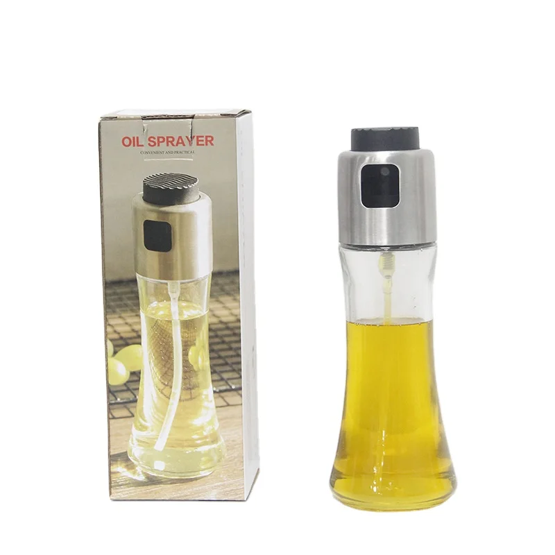 Rust Resistant Glass Olive Oil Spray Dispenser for Kitchen, BBQ, Restaurant,Pressurized Atomization Nozzle Design