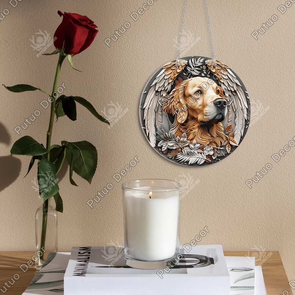 Rustic Charm Spreading Love and Happiness Cat Cows Wall Display Acrylic Dog Wall Art Decor for Animal Lovers