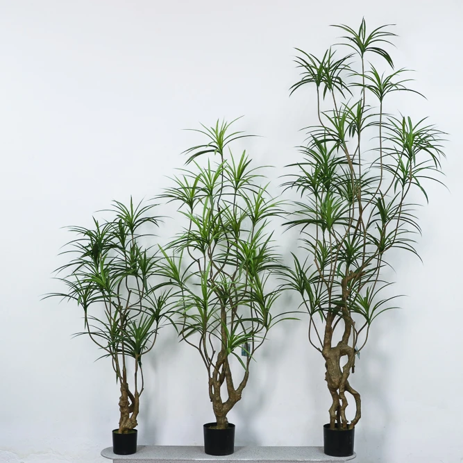 New design and hot sale fakes chlorophytum comosum tree plant artificial bonsai plant for shop decor
