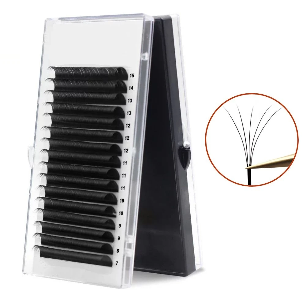 Eyelash Factory Custom Logo Easy Fan Korea PBT Silk Easy fanning Volume Mink Rapid Blooming Eyelash Extension one second Lashes